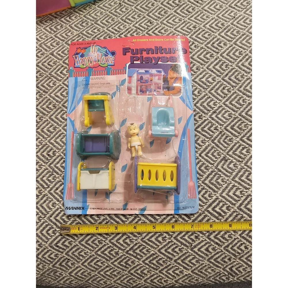 Vintage My Happy Home Furniture Play Set By Mannix NIB